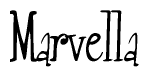 The image is a stylized text or script that reads 'Marvella' in a cursive or calligraphic font.