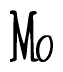 The image is a stylized text or script that reads 'Mo' in a cursive or calligraphic font.