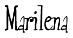 The image is a stylized text or script that reads 'Marilena' in a cursive or calligraphic font.