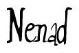 The image is of the word Nenad stylized in a cursive script.