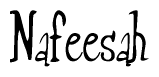 The image contains the word 'Nafeesah' written in a cursive, stylized font.