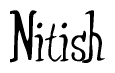 The image is a stylized text or script that reads 'Nitish' in a cursive or calligraphic font.