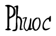 The image contains the word 'Phuoc' written in a cursive, stylized font.