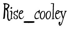 The image contains the word 'Rise cooley' written in a cursive, stylized font.