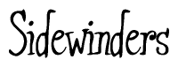 The image contains the word 'Sidewinders' written in a cursive, stylized font.