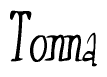 The image is of the word Tonna stylized in a cursive script.