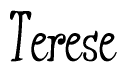 The image contains the word 'Terese' written in a cursive, stylized font.