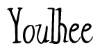 The image contains the word 'Youlhee' written in a cursive, stylized font.