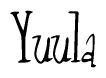The image is of the word Yuula stylized in a cursive script.
