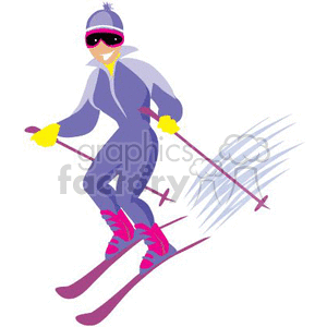 person snow skiing clipart. Commercial use image # 369233