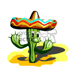Catcus wearing a sombrero clipart. Royalty-free image # 369788