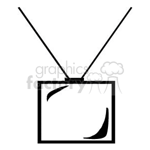 black and white television clipart.