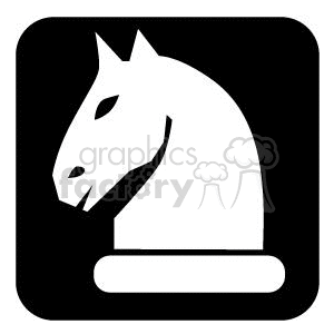 knight chess piece clipart. Commercial use image # 371549