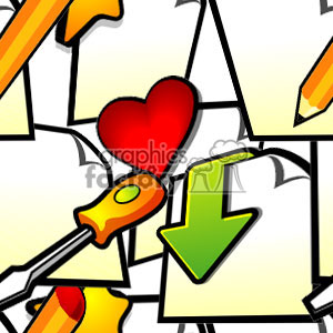 background backgrounds tiled tile seamless watermark stationary wallpaper arrow arrows files file tool heart hearts screwdriver