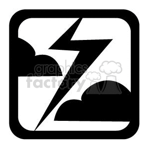 vector vinyl-ready vinyl ready clip art images graphics signage season seasons storm storms lightning clouds weather thunderstorm spring icon black+white