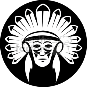vector vinyl-ready vinyl ready clip art images graphics signage indian native american indians chief chiefs navajo headdress head+dress black white