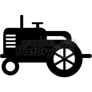 clipart - Retro style tractor .