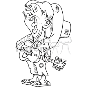 homeless man clipart. Commercial use image # 372063