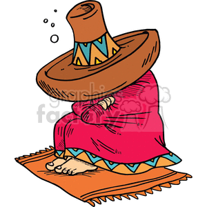 vector clip art graphics mexican mexico sombreros sombrero sleep sleeping symbols cowboy cowboys boot boots silhouette western images