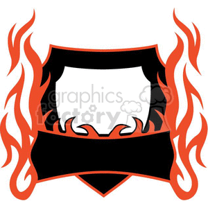flaming template 051 clipart. Commercial use image # 372831