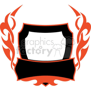 flaming template 095 clipart. Commercial use image # 372846