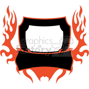 flaming template 061 clipart. Commercial use image # 372861