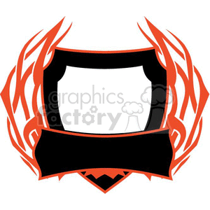 flaming template 005 clipart. Commercial use image # 372896