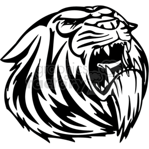 roaring tiger mascot clipart.