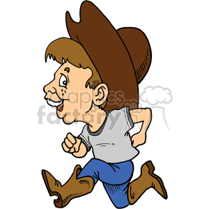 western cowboys cowboy vector eps gif jpg png kid kids boy boys running cartoon funny