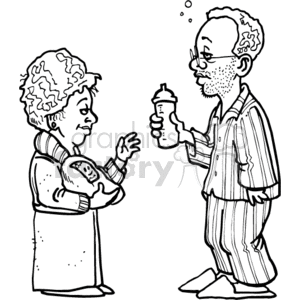 New-Parents005-bw clipart. Royalty-free image # 373510