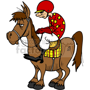 clipart - Horse Jockey.