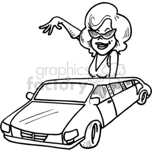 car cars limo limousine limousines limos luxury movie star actress black white eps jpg gif png vector cartoon funny