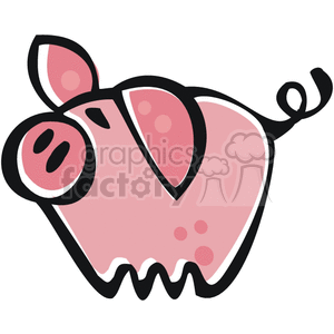 Little Pink Pig clipart. Commercial use image # 129062