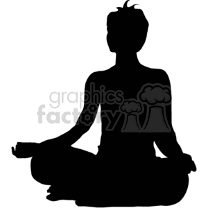 people shadow shadows silhouette silhouettes black+white vinyl ready vinyl-ready cutter action vector eps png jpg gif clipart yoga exercise meditation meditate Half+Lotus pose