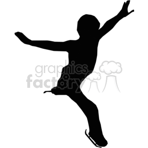 silhouette of ice skater clipart. Royalty-free image # 373833