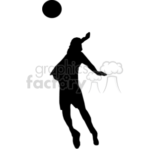 Person hitting a volleyball clipart. Royalty-free image # 373938
