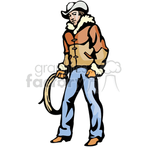 cartoon ropers clipart. Royalty-free image # 374145
