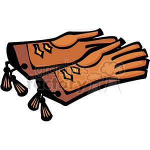 A Pair of Brown Leather Riding Gloves clipart. Commercial use image # 374168