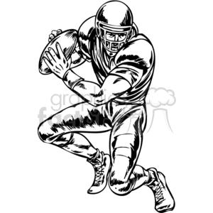 Quarterback getting tackled clipart. Commercial use image # 374554