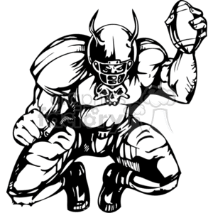 Football player clipart. Commercial use image # 374589