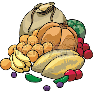 Bunch of food clipart. Royalty-free image # 145623
