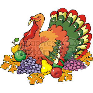 Colorful Turkey clipart. Royalty-free image # 145642