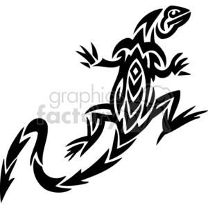 lizard lizards tribal black white vector vinyl-ready vinyl