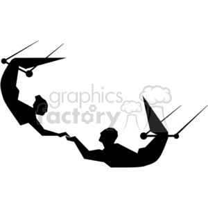 circus vector black white vinyl-ready performers performer trapez act