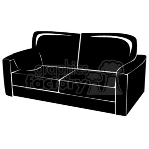 household vector black white couch furniture