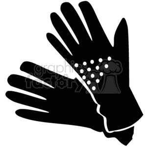 Black gloves clipart. Commercial use image # 374810