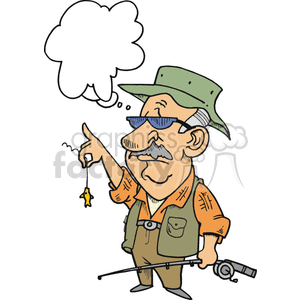 funny comical humor character characters people cartoon cartoons activities vector man guy fishing fishermen fish little dad father thinking small tiny caricature fishing+pole