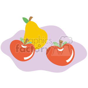 Apples and pears clipart.