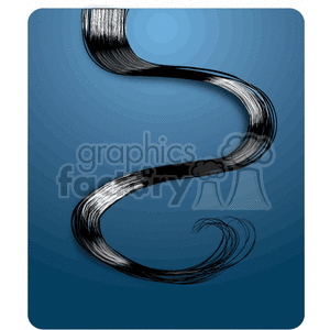 Hair on a blue background clipart. Royalty-free image # 376998