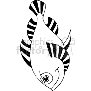 a black and white fish clipart. Royalty-free image # 377354